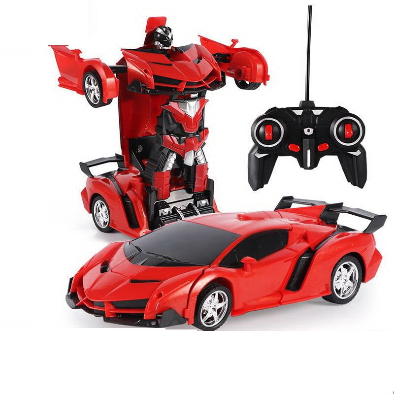 E-shop Auto robot 2v1 na diaľkové ovládanie so svetlami a zvukmi, drift – Červená