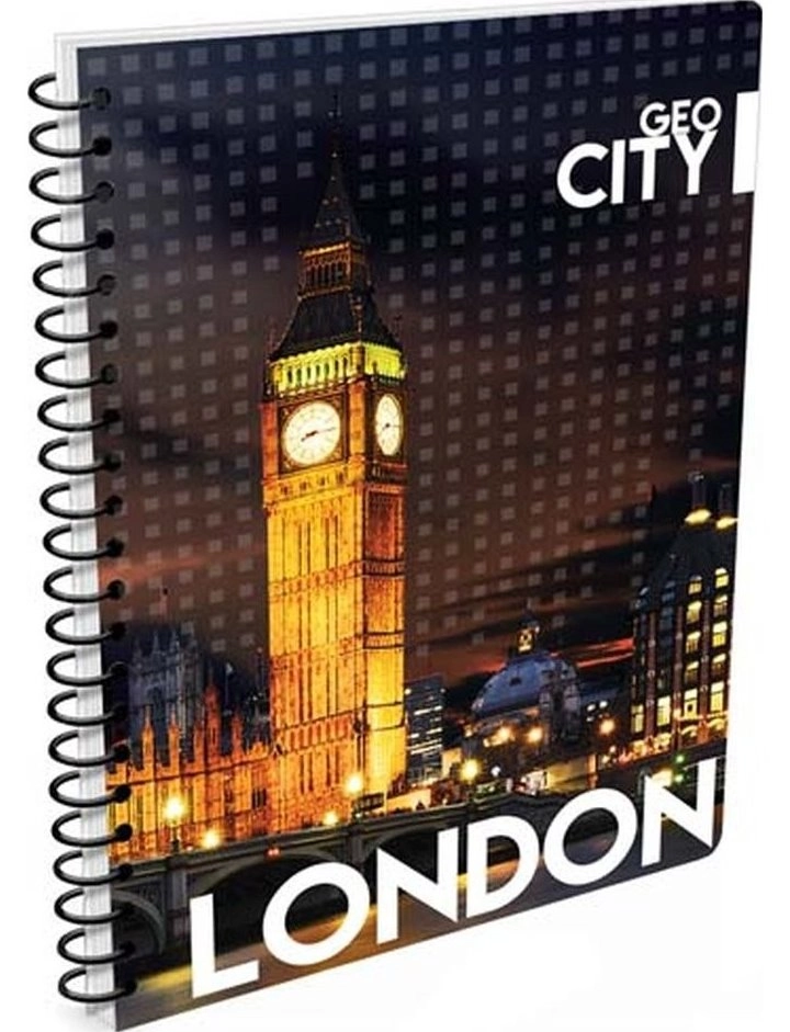 Karton P+P Twin wire blok A6 Soft Geo City London