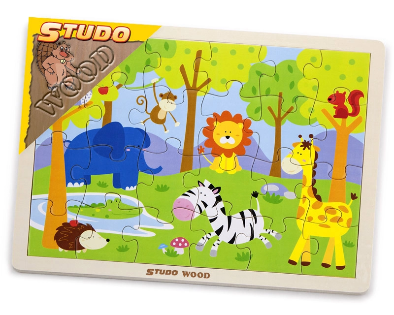E-shop Drevené safari puzzle 24 ks