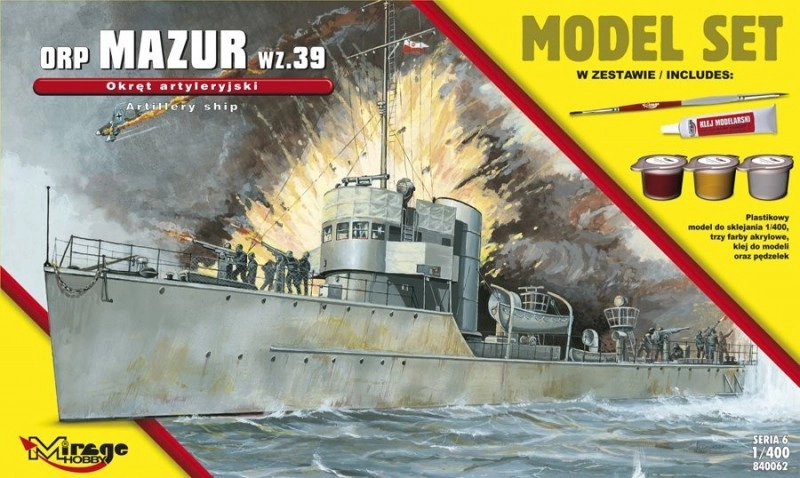 E-shop ORP Mazur 1939 plastový model lode 1:400 stavebnica