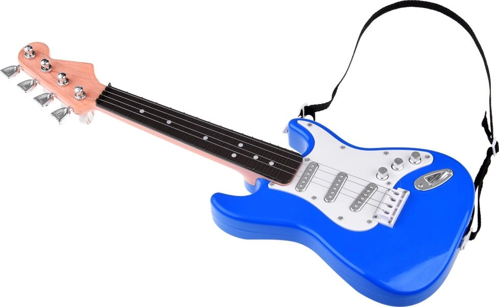 JOKO detská Elektrická gitara 44 cm s kovovými strunami modrá