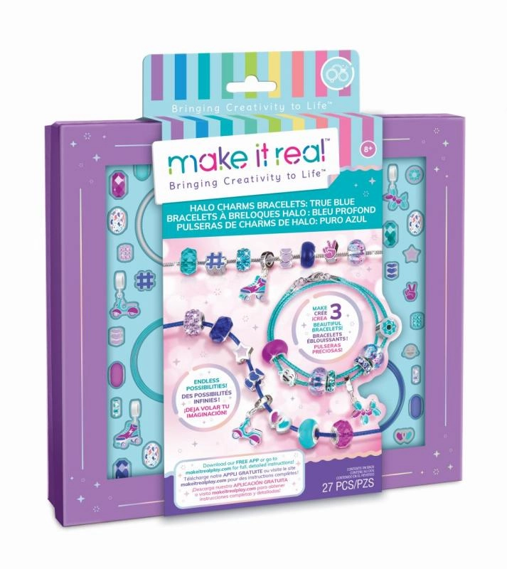 E-shop Make it Real Sada na výrobu náramkov modrá
