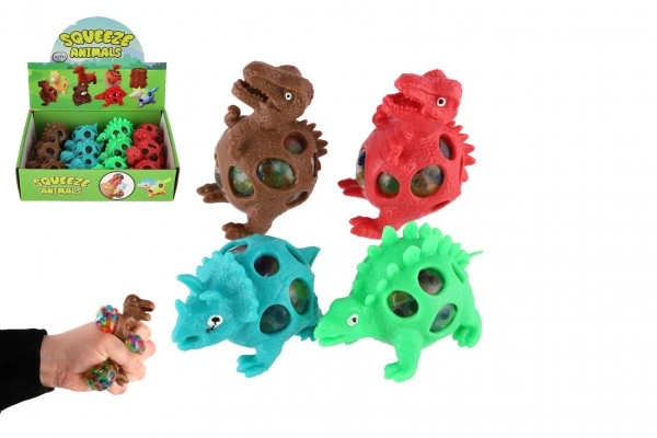 E-shop Dinosaurus antistresový mačkací sliz 7x5 cm 4 farby v sáčku