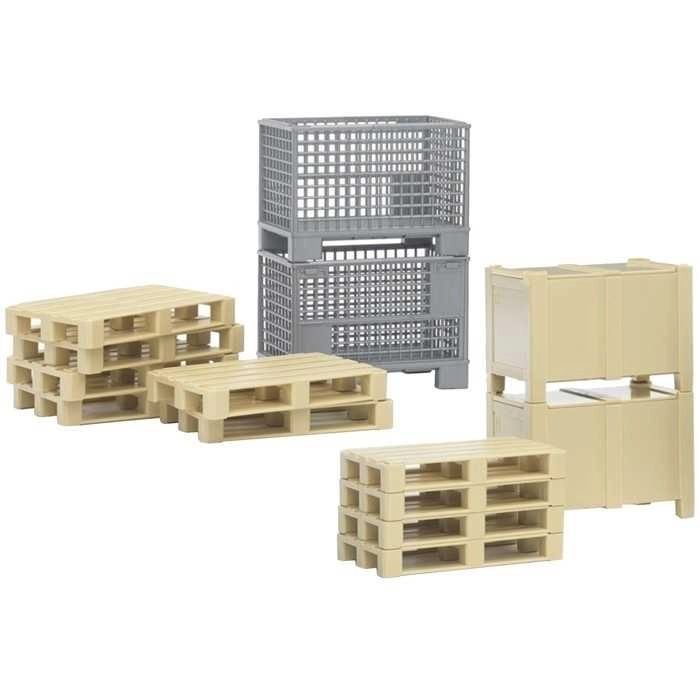 E-shop Bruder 2415 Logistický set europaleta 10 ks s doplňky