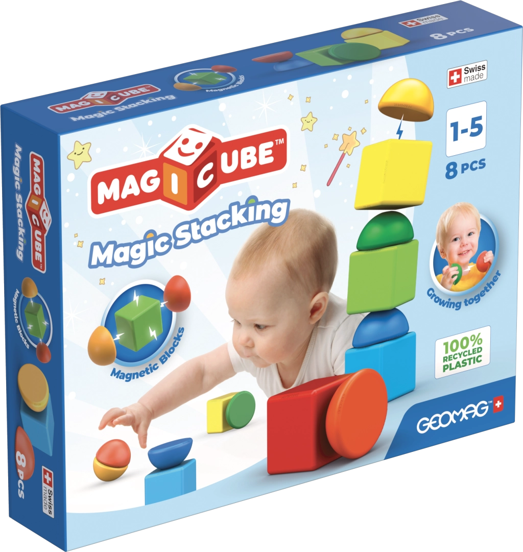 E-shop Geomag Magicube Stacking – magnetická stavebnica pre najmenších, 8 dielikov