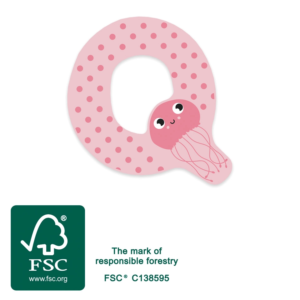 Small Foot drevené písmeno Q