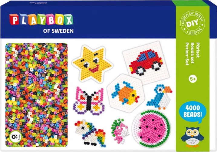 E-shop PLAYBOX Zažehľovacie korálky - set 4000 ks - Rôzne tvary