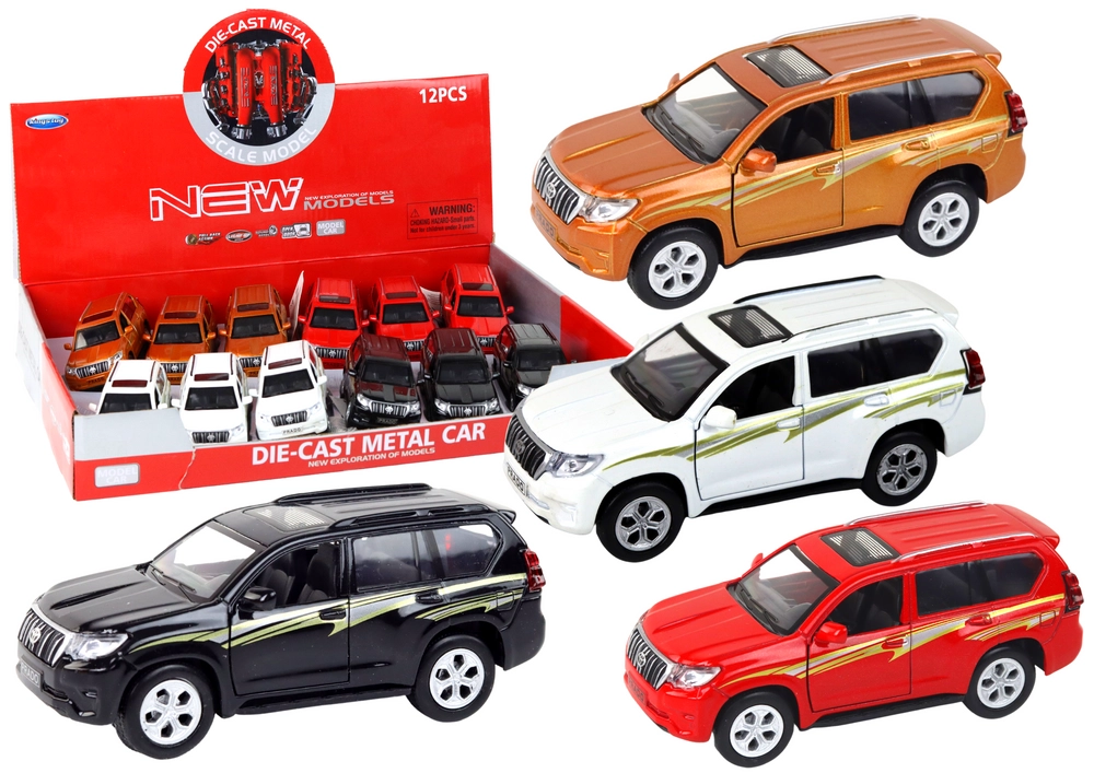 E-shop Lean Toys Farebné kovové autíčko 12 cm