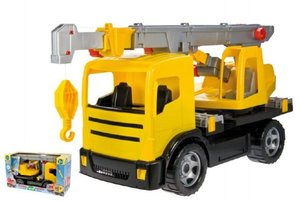 E-shop Lena Plastový autojeřáb 70 cm Žlutý 2176