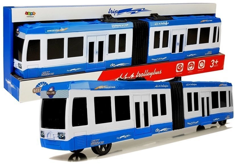 Lean Toys Autobus kĺbový modro-biely
