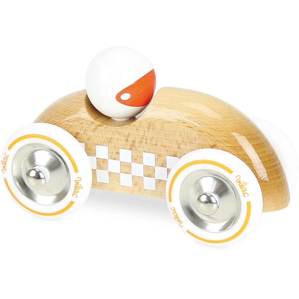 E-shop Vilac drevené autíčko Rallye checkers GM prírodné
