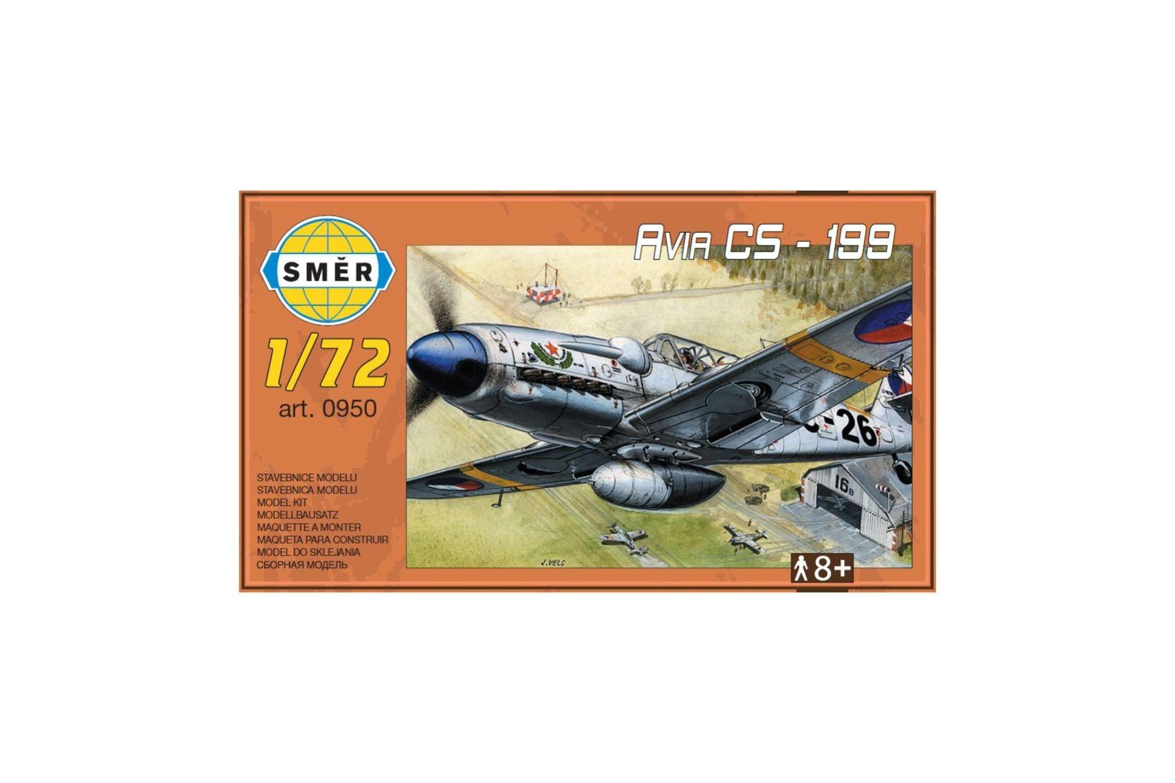 model lietadla avia cs-199 plast 1:?? 13,7 × 12,6 cm