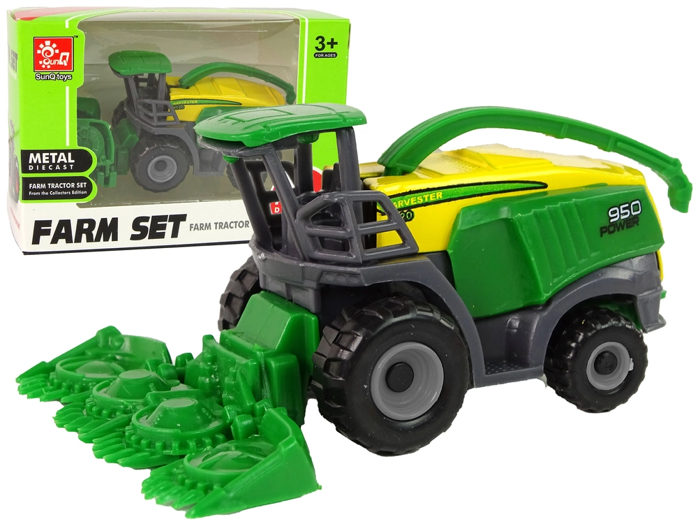 Lean Toys Malý zelený kombajn