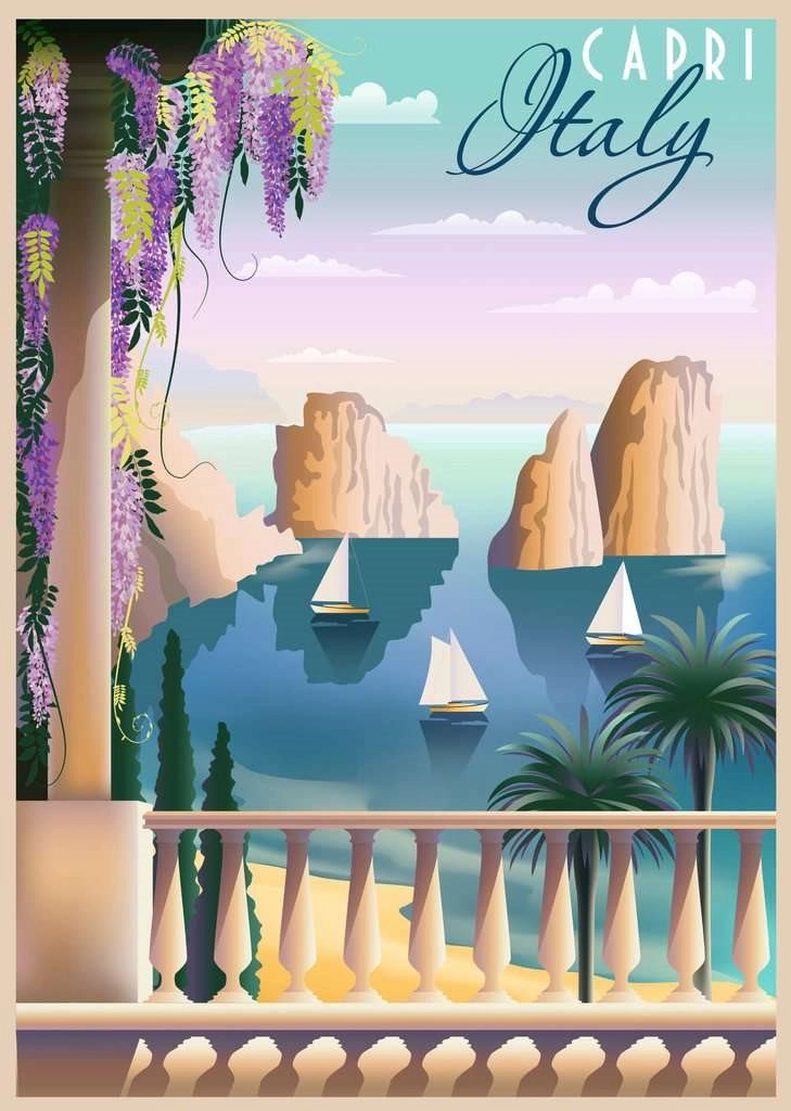 E-shop Puzzle RAVENSBURGER Pohľadnica z Capri 1000 dielikov
