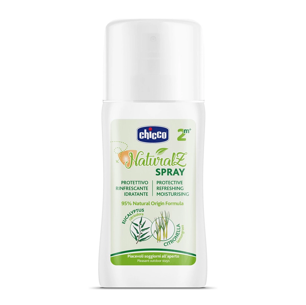 Chicco spray proti komárom ochranný a osviežujúci 95% prírodných zložiek 2m+ 100 ml