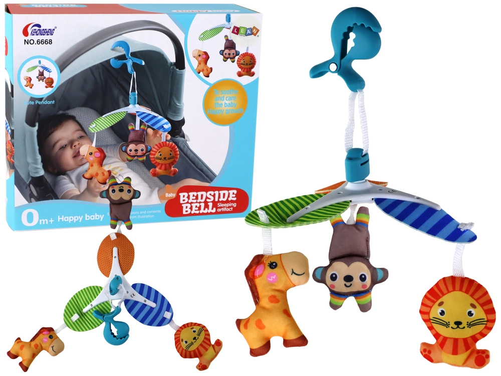 E-shop LEANToys Kolotoč do postieľky s klipom so zvieratkami