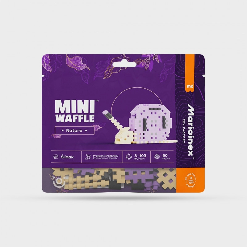 E-shop Mini vafle Prírodné bloky - Slimák 50 kusov
