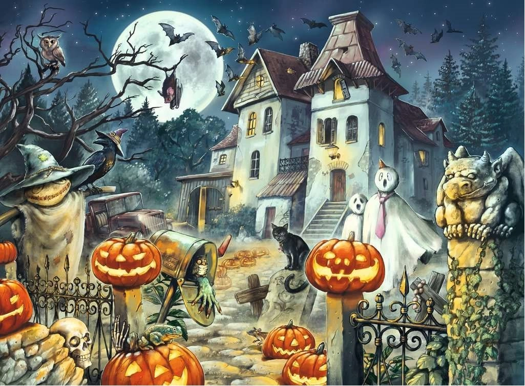 E-shop Ravensburger puzzle Halloween domov 300 dielikov