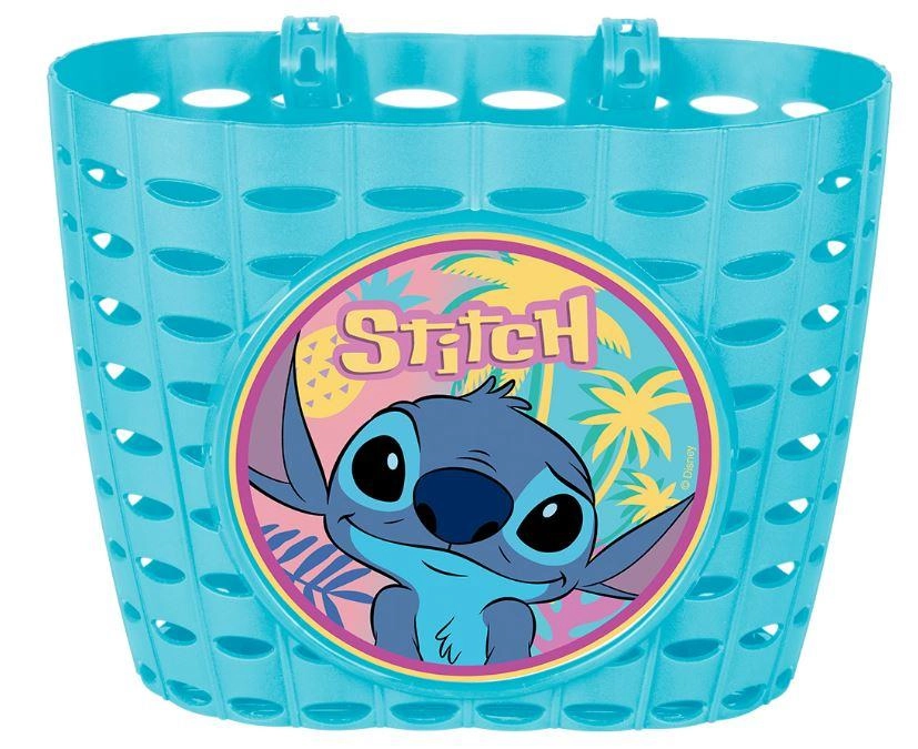 Detský košík na bicykel Stitch tyrkysový - 1 kus