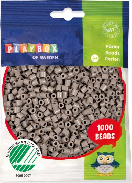 E-shop Playbox Zažehľovacie korálky, 1000ks - sivé
