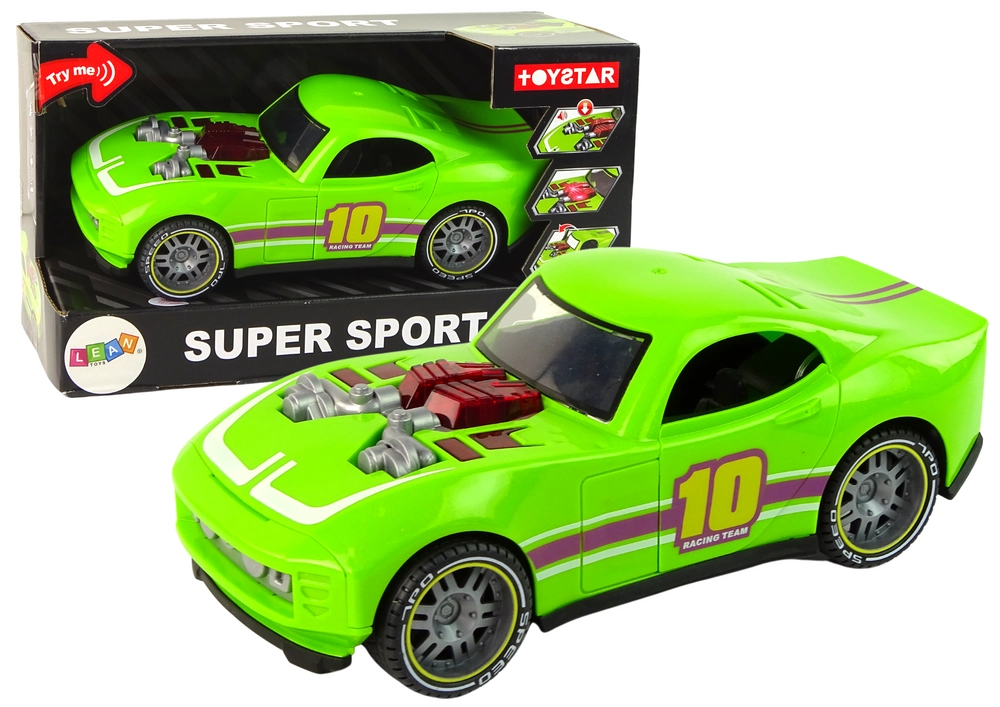 E-shop Lean Toys Športové auto svetelné a zvukové efekty zelené 1:14