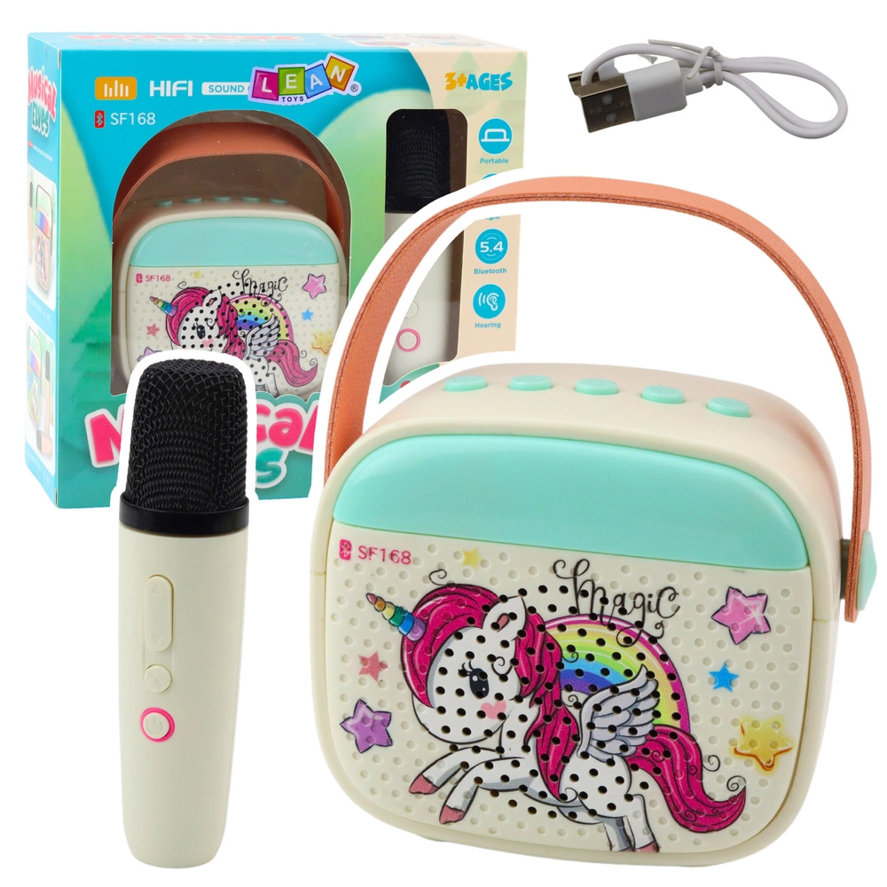 Karaoke sada pre deti s jednorožcom a Bluetooth mikrofónom