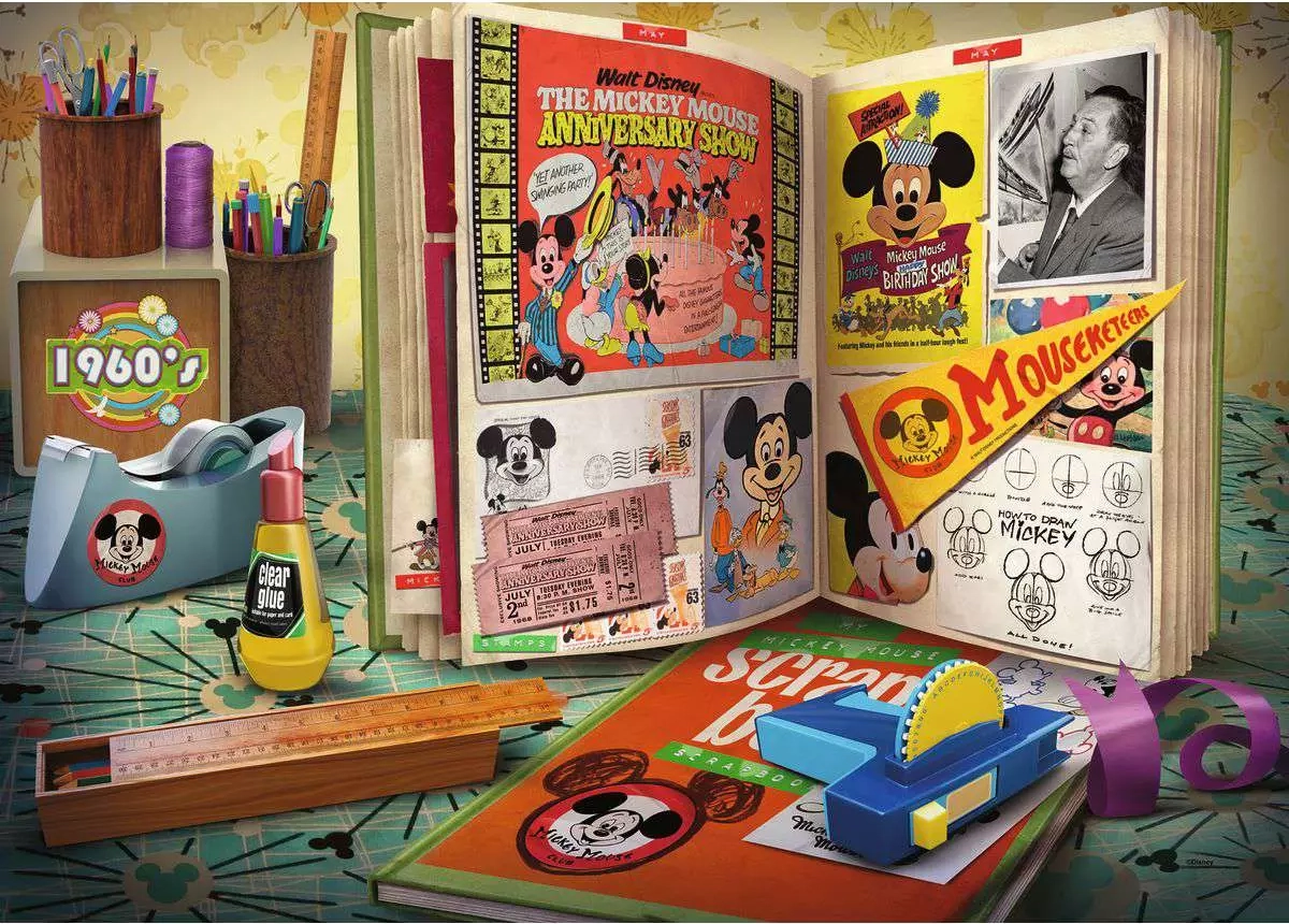 E-shop Ravensburger puzzle Disney Mickey – 60. výročie, 1000 dielikov