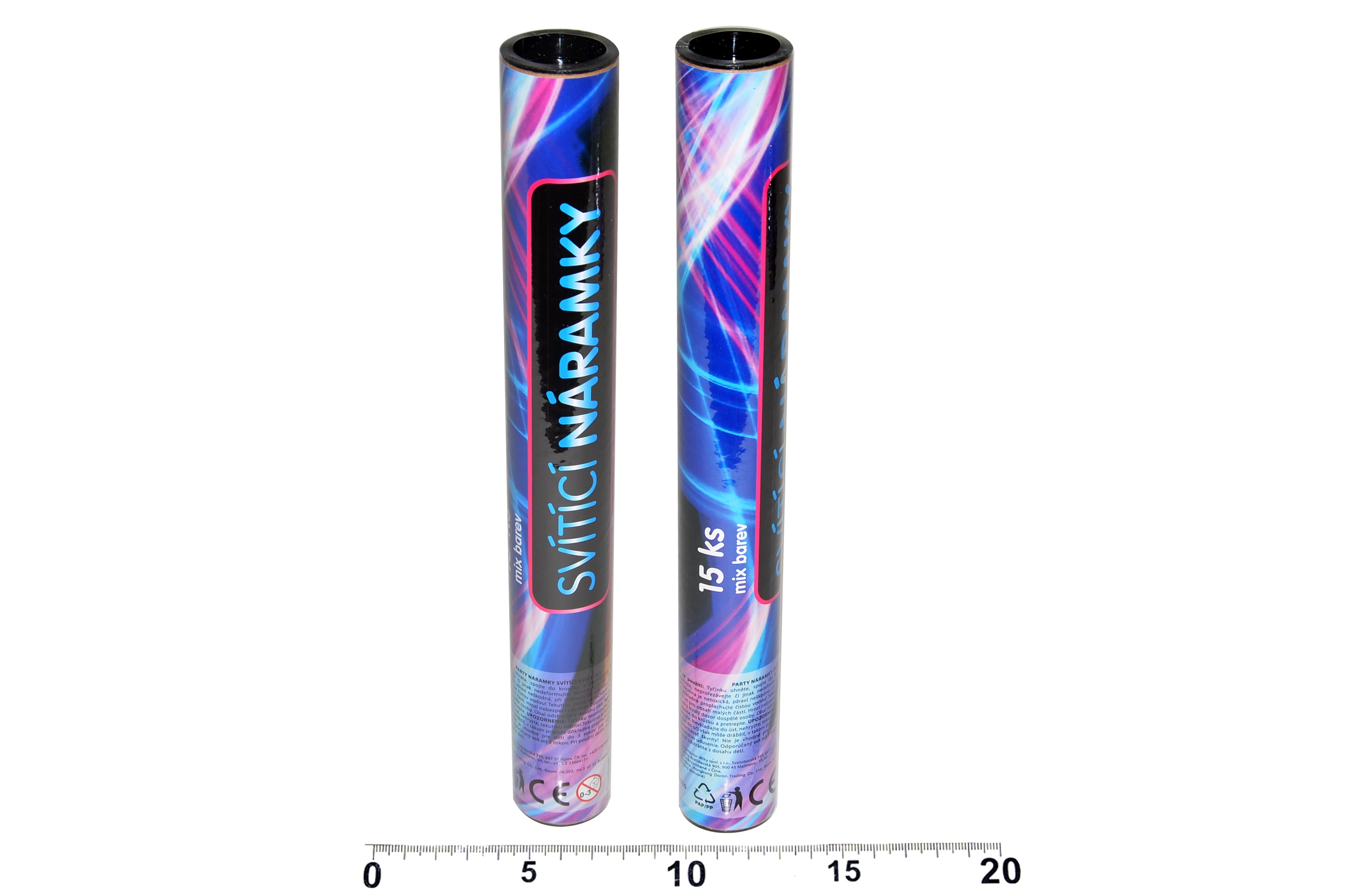 E-shop Wiky Tyčinky náramky svítící 25cm 10ks v tubě 24ks v boxu 49989628-XG