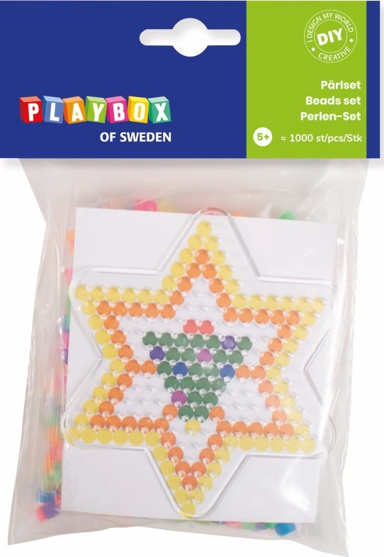 PLAYBOX Zažehľovacie korálky Malá sada Hviezda 1000ks