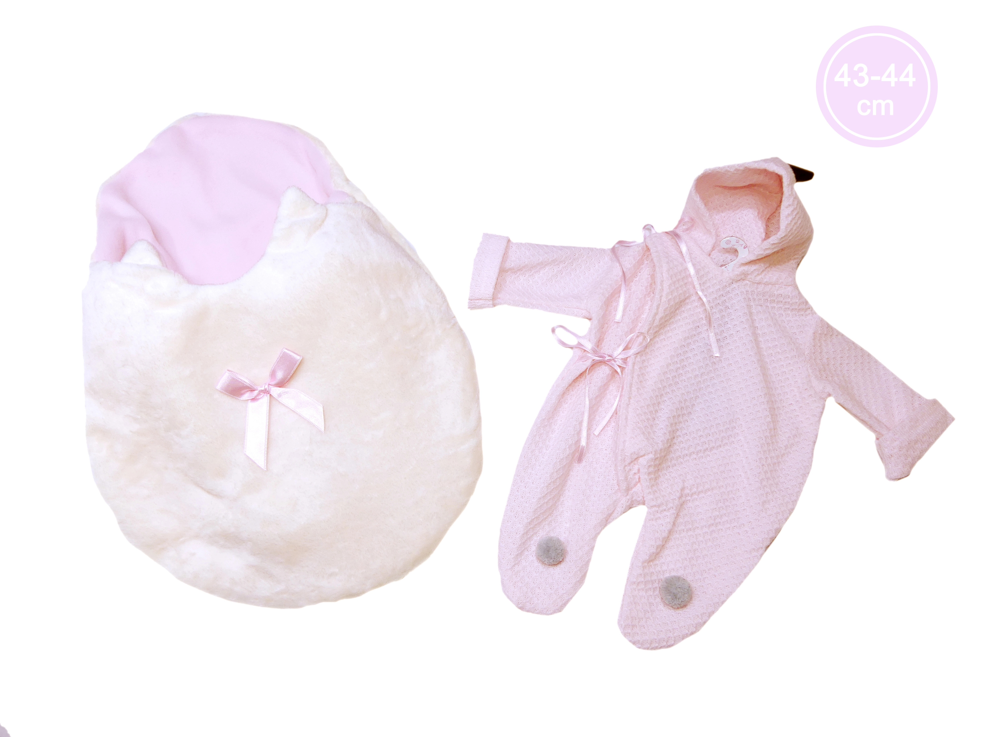 E-shop Llorens M843-20 oblečenie pre bábiku bábätko NEW BORN 43-44 cm
