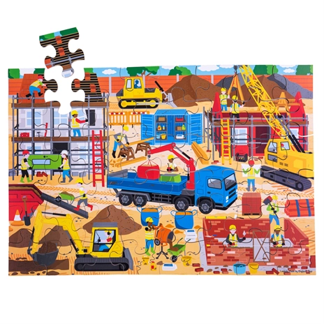 E-shop Bigjigs Toys Podlahové Staveniště 48 dielov