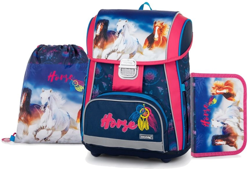 E-shop Karton P+P pre prváčika Oxybag PREMIUM Kôň 3dielny set