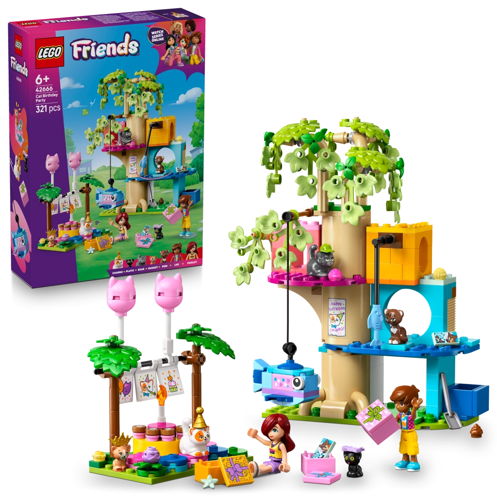 Lego Friends Oslava narodenín mačičiek a dom na strome