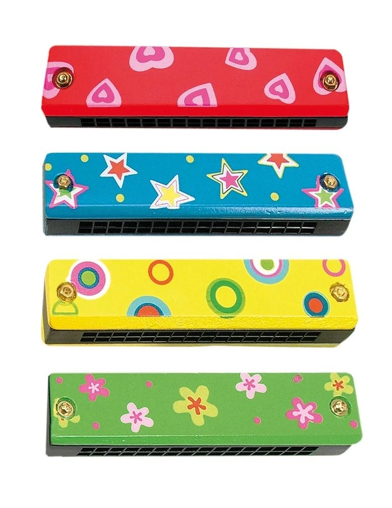 E-shop Woody foukací harmonika červená - dětská foukací harmonika