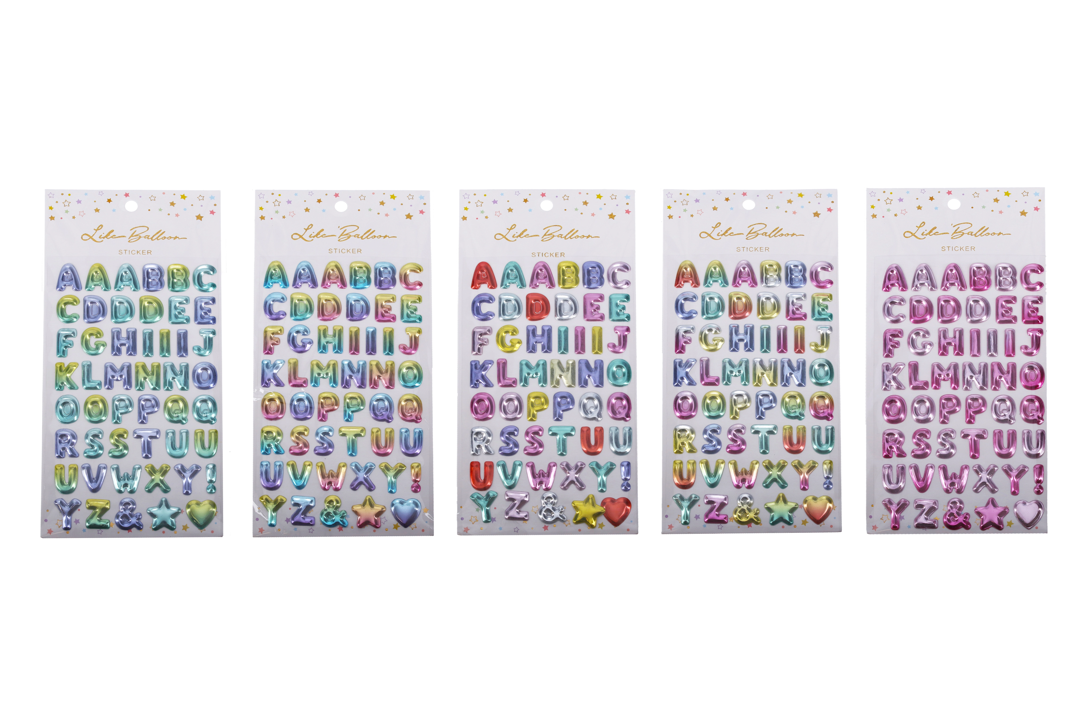 E-shop Wiky Samolepky W016591 23x11cm abeceda s glitrom
