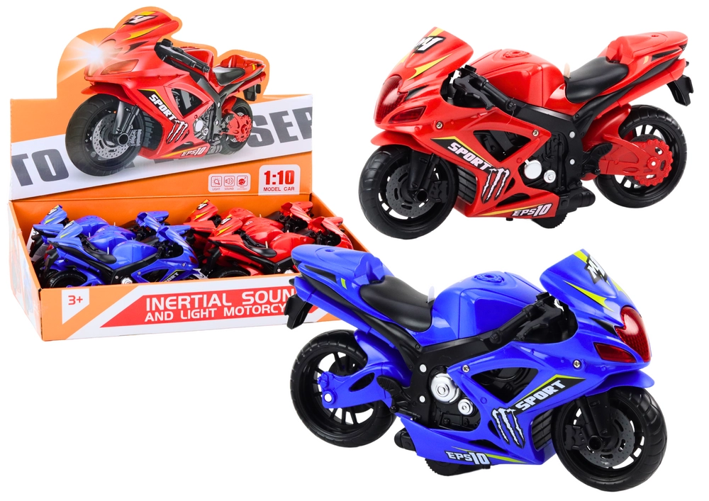 E-shop shumee Svetlo a zvuk športového motocykla v 2 farbách
