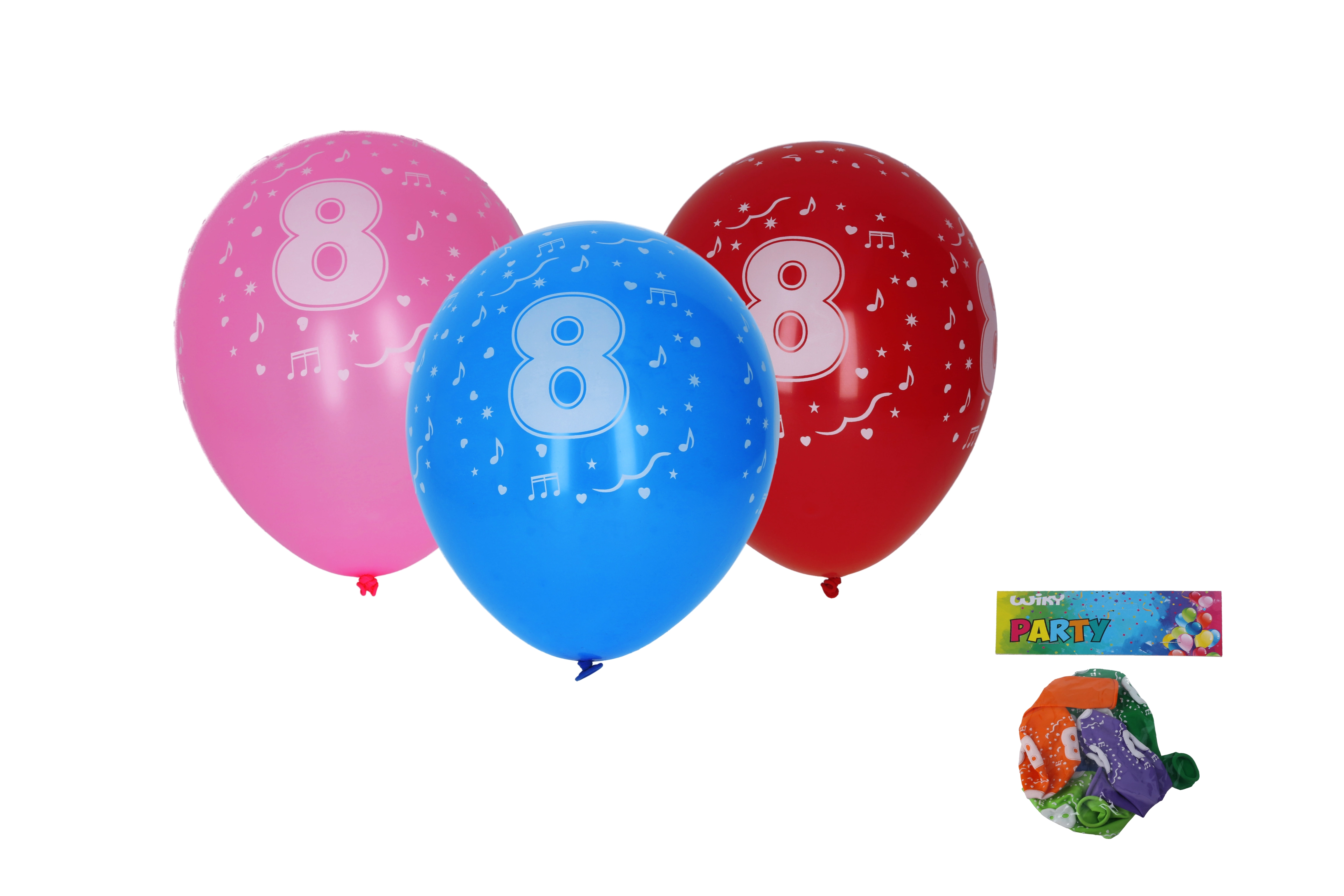 E-shop Wiky Balónik nafukovací 30cm sada s číslom 8 WKW009920
