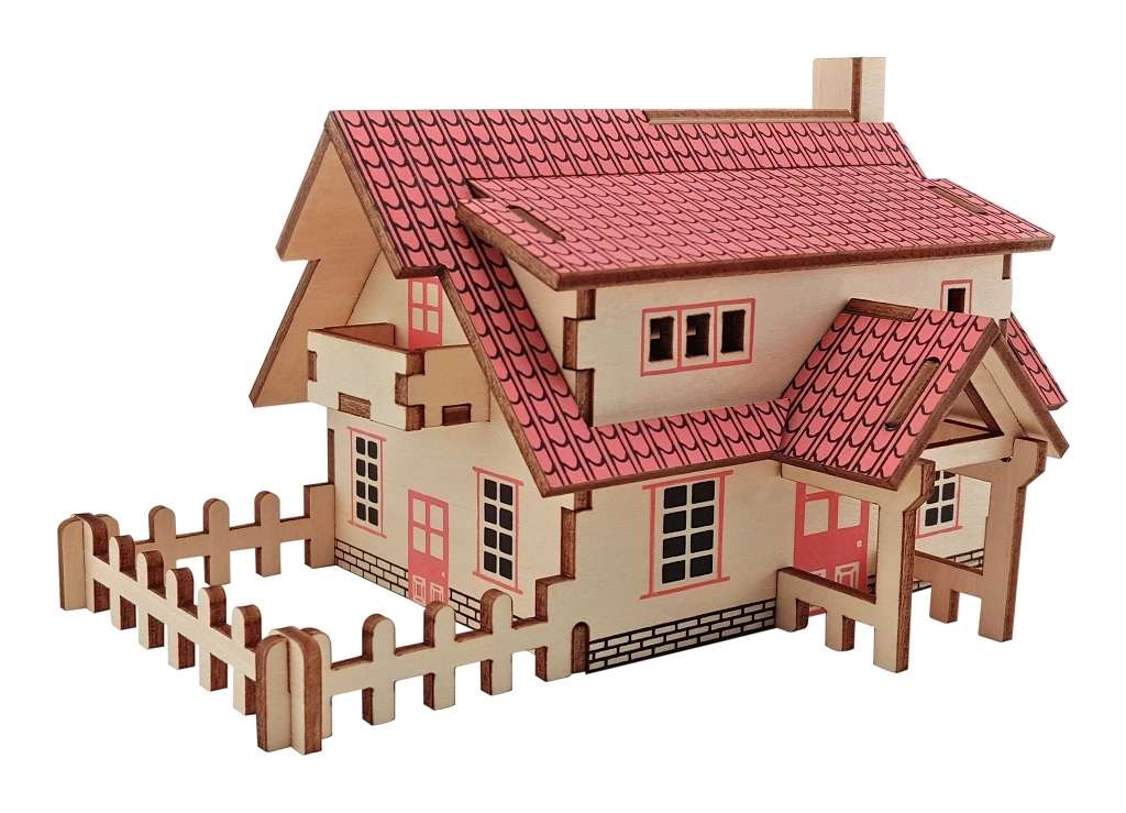 E-shop WOODCRAFT drevené 3D puzzle ranč