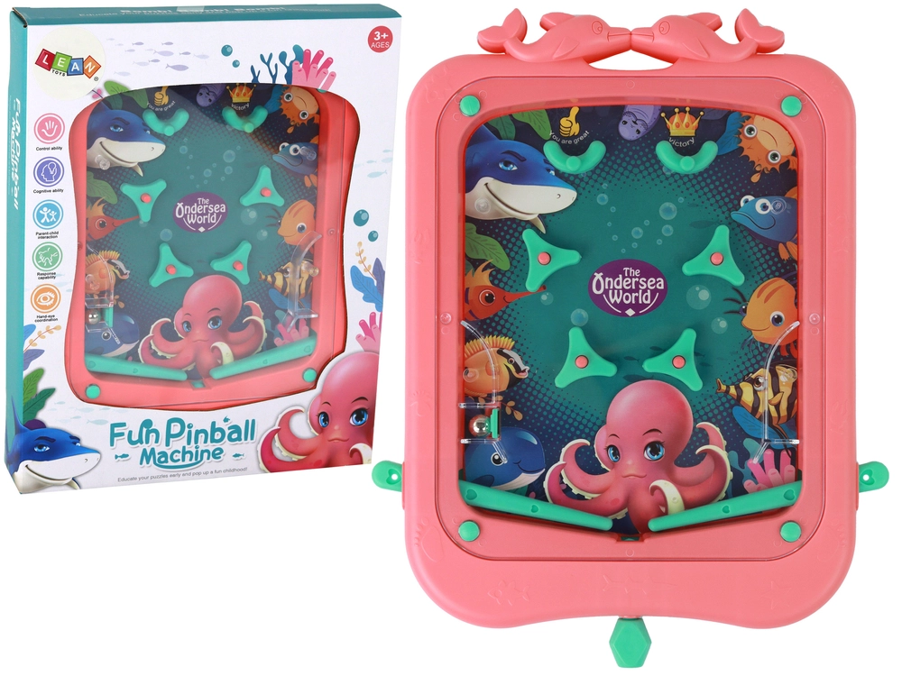 Lean Toys Arkádová hra Pinball ružová