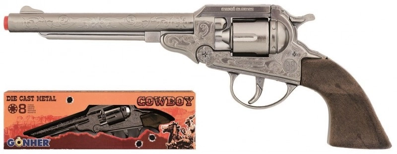 E-shop Kovový kovbojský revolver na 8 rán GONHER