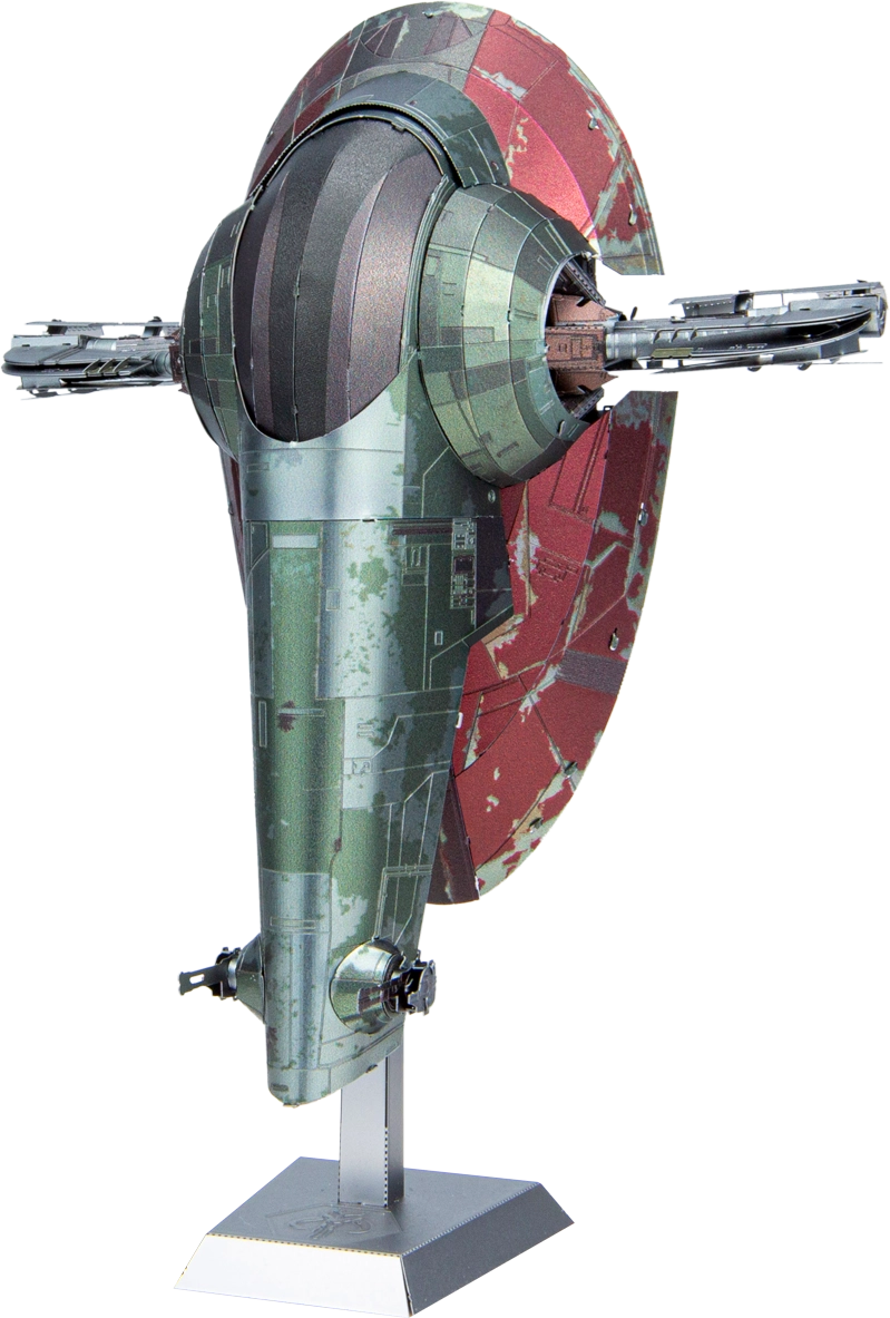 E-shop Metal Earth Luxusná oceľová stavebnica Star Wars Mandalorian – Hviezdna stíhačka Boba Fetta