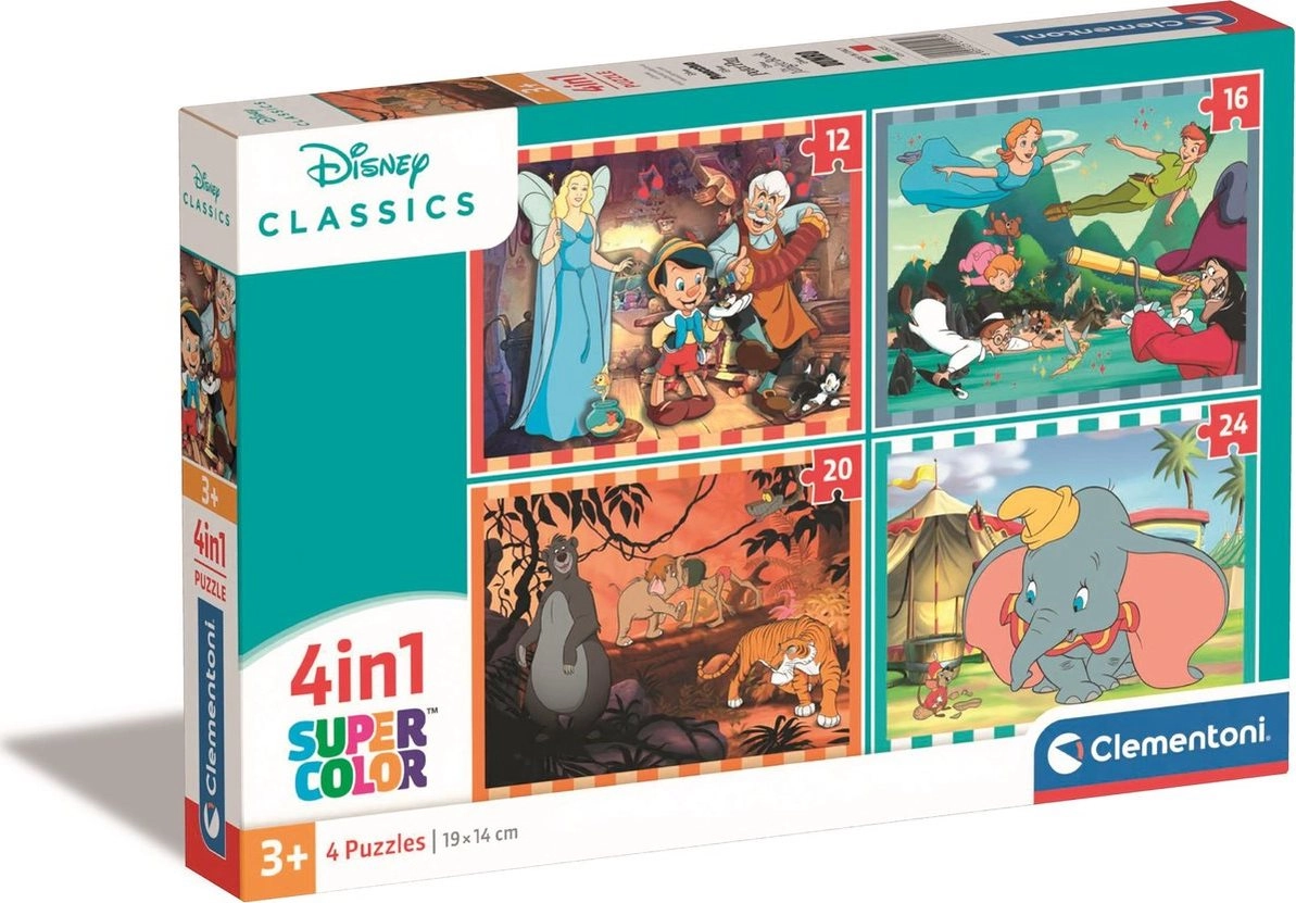E-shop CLEMENTONI Disney klasika 4v1 12+16+20+24 dielov