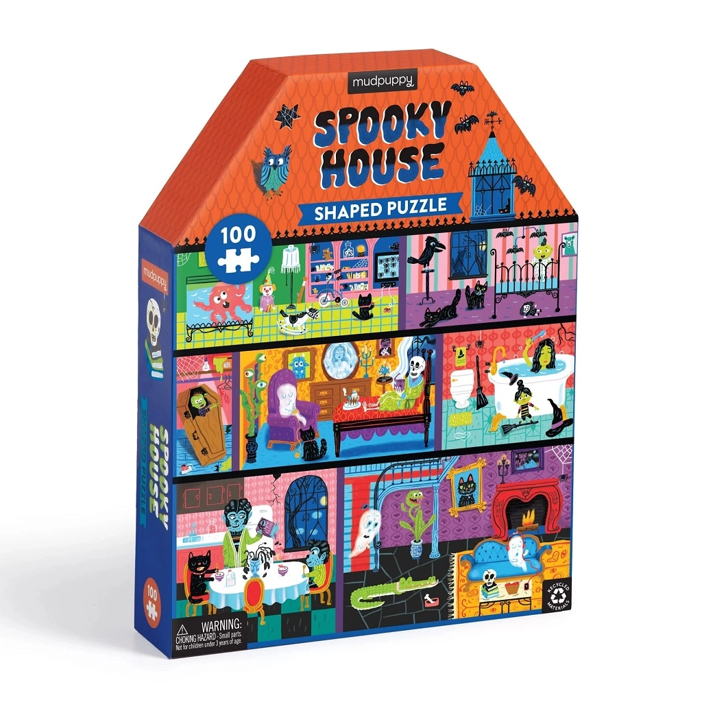 E-shop Mudpuppy Strašidelný Dom Puzzle 100 Dielov