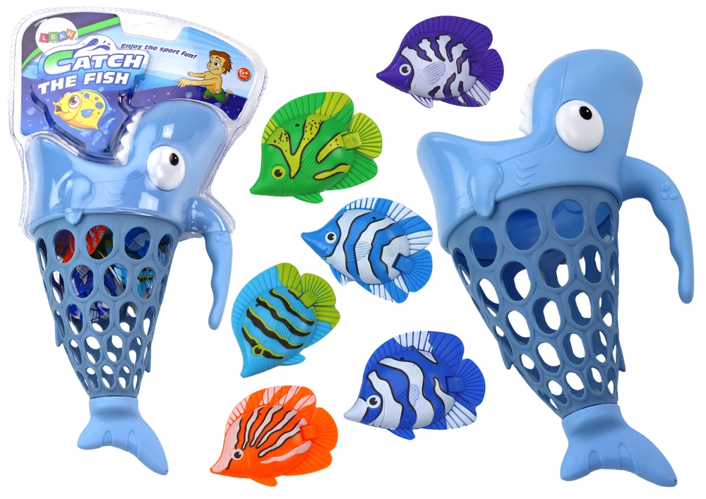 E-shop LEAN Toys Rybársky košík Shark Fish Holder Blue