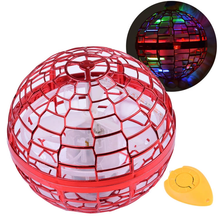 E-shop Lietajúca UFO guľa s LED a ovládaním rukou – Červená