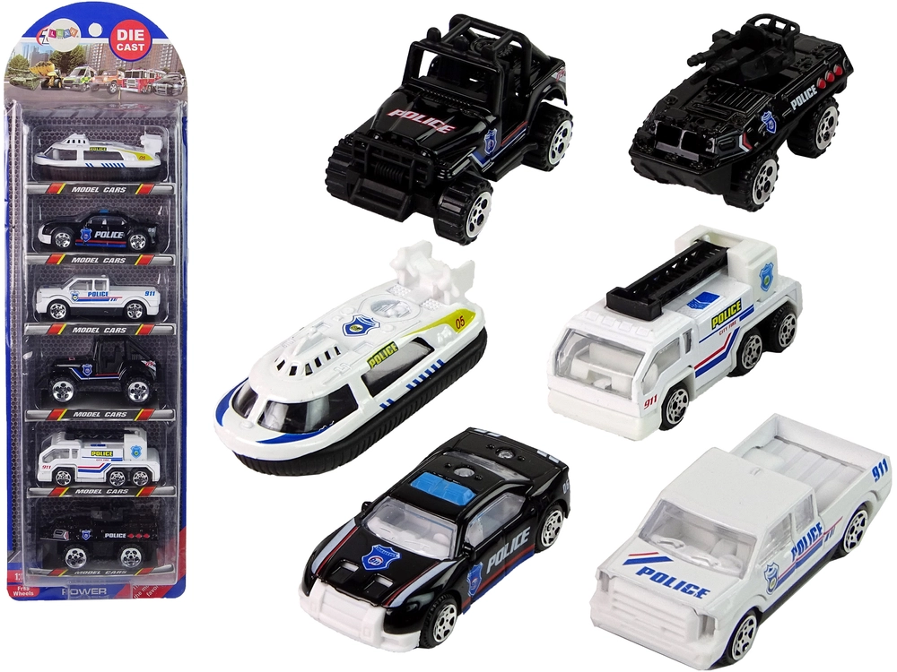 E-shop Súprava policajných vozidiel 1:64