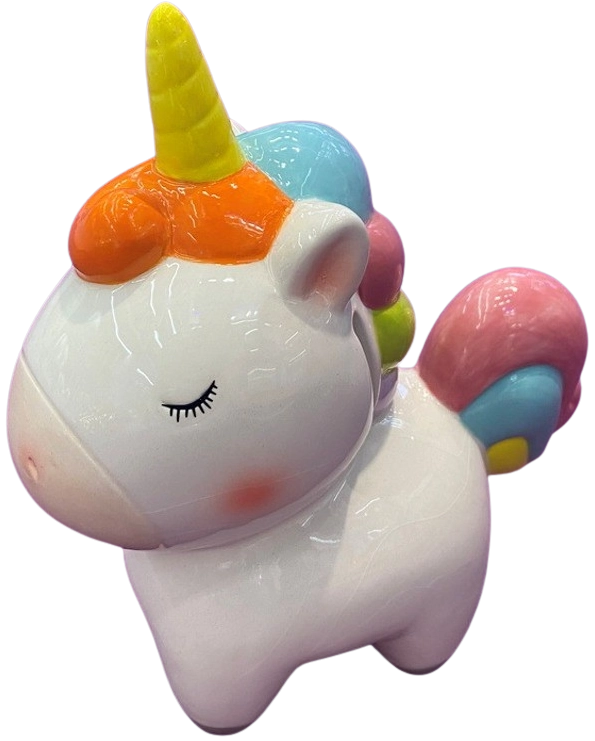 Keramická pokladnička jednorožec