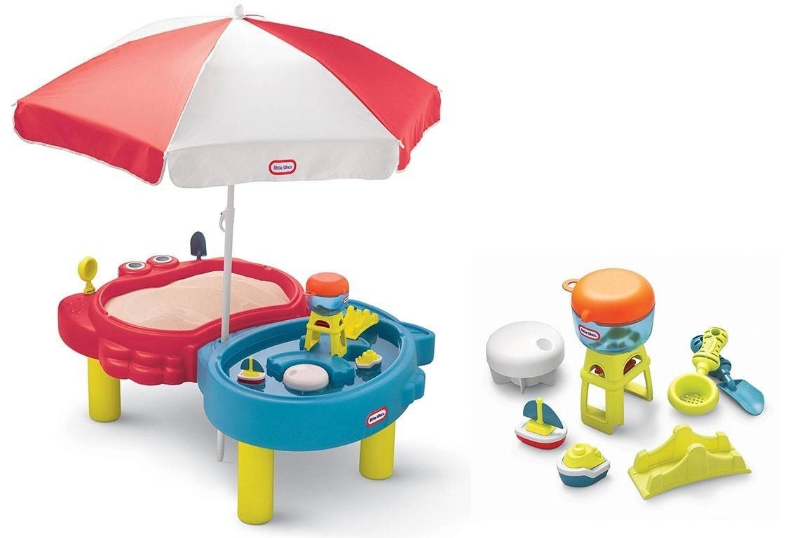 E-shop Little tikes pieskovo-vodný stolík s dáždnikom a krytom