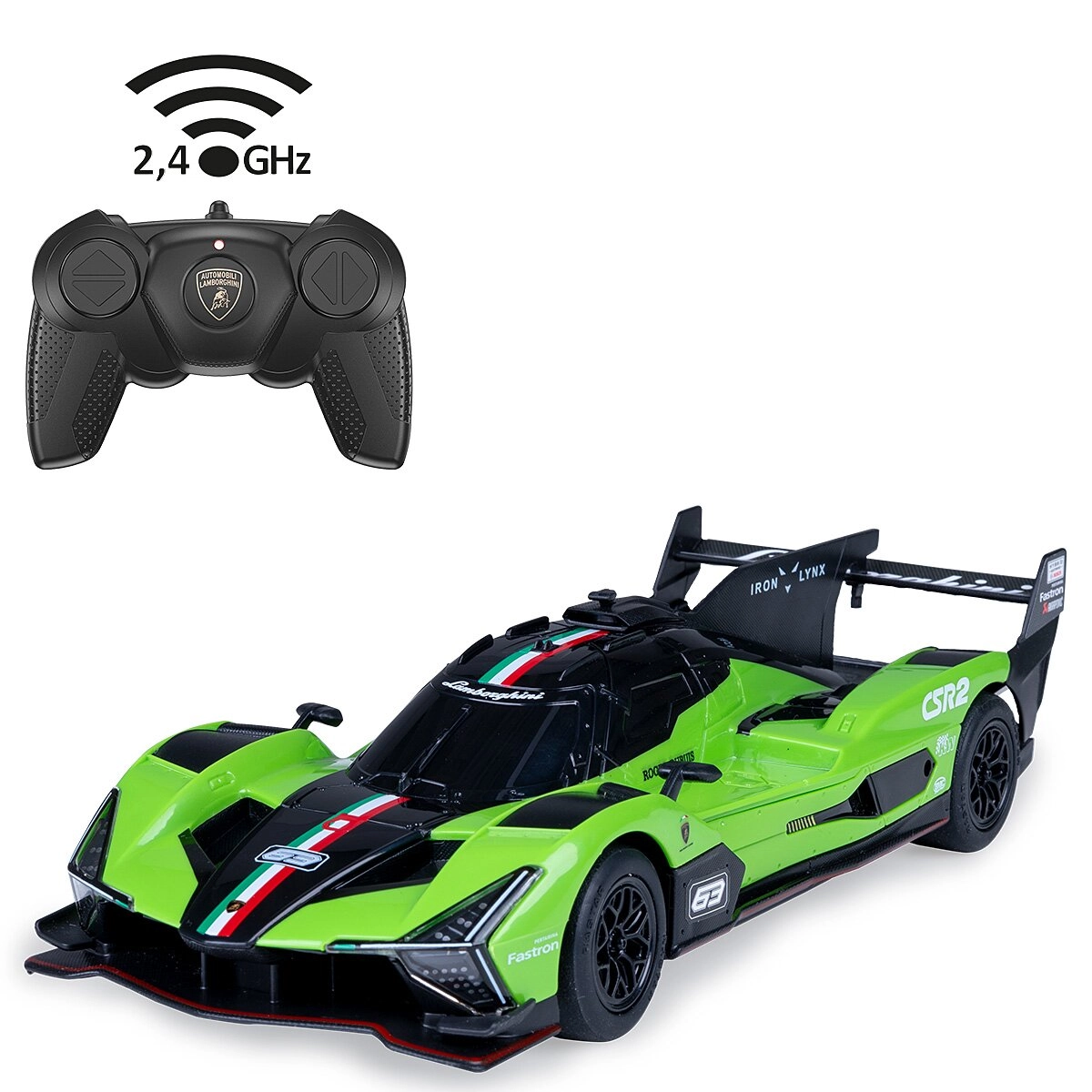 RC auto Lamborghini SC63 LMDH 1:24 zelené