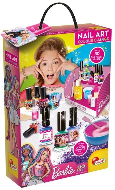 E-shop Lisciani Kreatívna sada Barbie Vytvorte si farbu meniaci lak na nechty